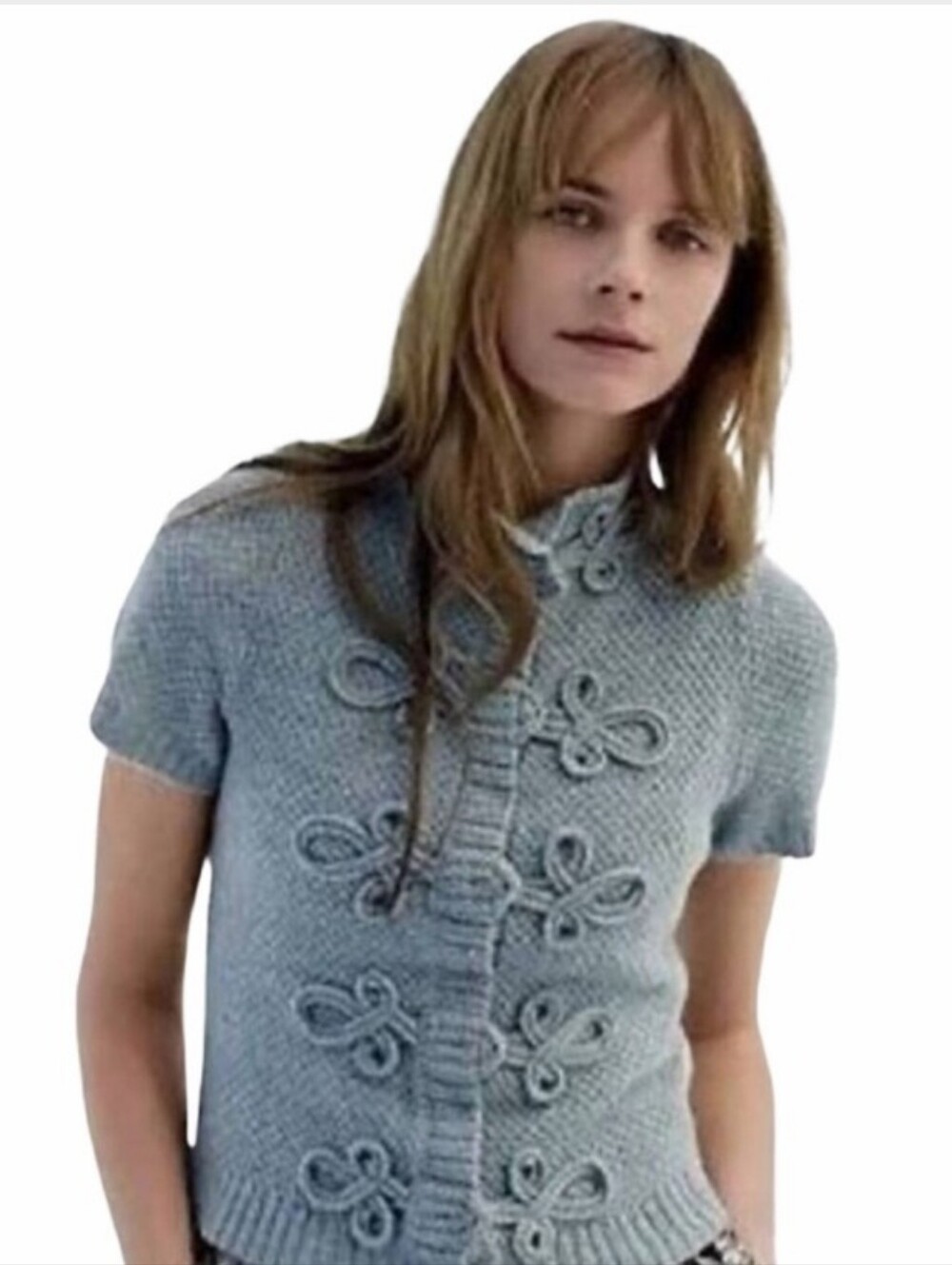 Anthropologie Robyn And Charlie Snap Front Knit Cardigan